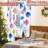 2pcs, 2D FLAT PRINTING Curtains (Without Rod) Ocean Fauna Christmas Festival Chic Print Curtains Yarn Curtains Room Decor