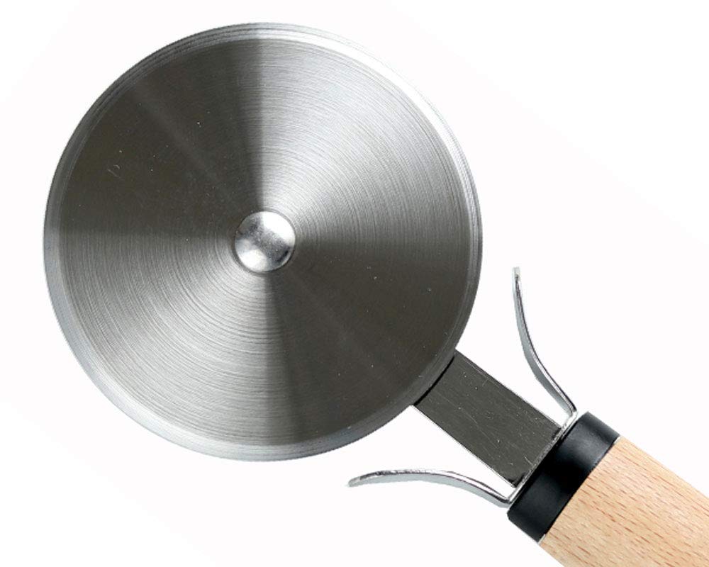 Suncraft Mokuhouse Pizza Cutter safety Made in Natural (with cover), Japan, BM-221,