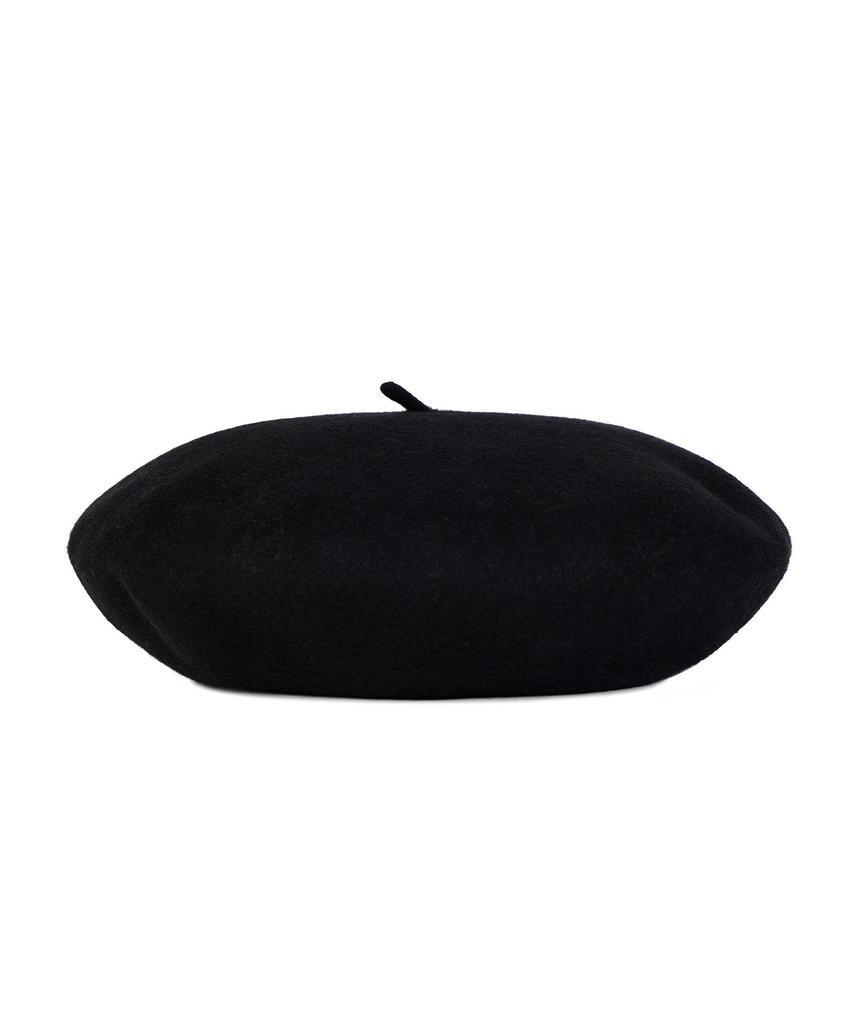 Bajal Va Square Studded Wool Beret Black