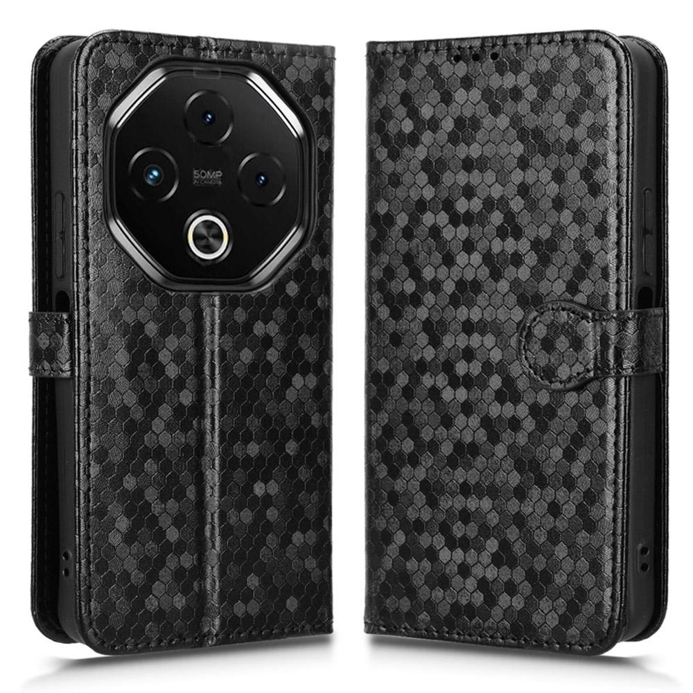 For Umidigi G100 Pro 4G/G100 5G Wallet Case Dot Pattern Imprint PU Leather Phone Cover with Wrist Strap