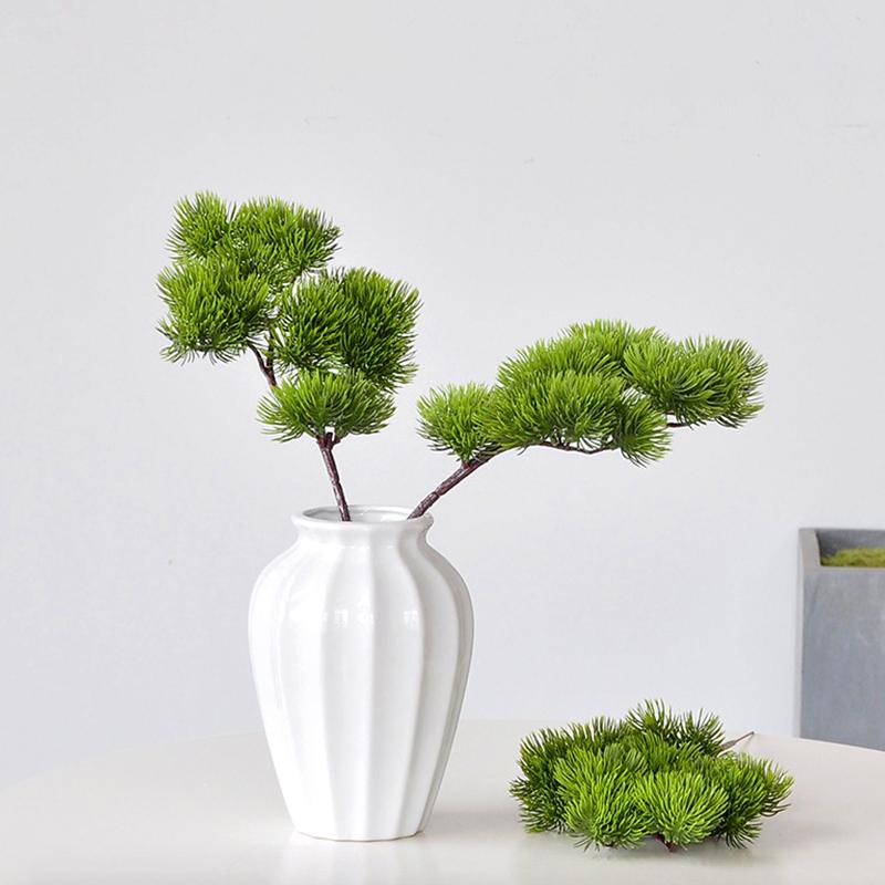 1Pc Wedding DIY Fake Pine Realistic Room Decor Christmas Decortion PVC Artificial Plant Artificial Pine Green Branch