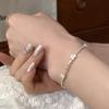 925 Silver Butterfly Bracelet for Girl Bead String Design Insect Fashion Versatile Jewelry Gift