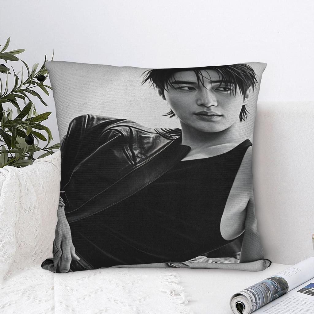 Byeon Woo Seok Pillow Case Comfy Pillow Cover For Living Room Bed Chair Vintage Pillowcases