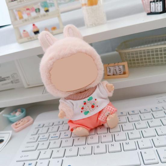 Puppenkleidungsset T-Shirt und Shorts für 17cm La Bubu Puppen Handgemachtes Stilvolles Outfit Puppenkleidung Geschenk für Puppensammler