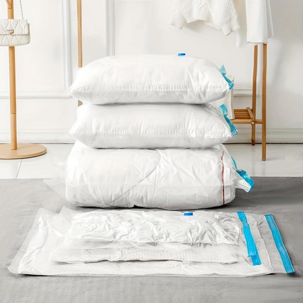 PA Transparent Vacuum Compression Storage Bag for Clothes and Quilts - Multiple Sizes Available