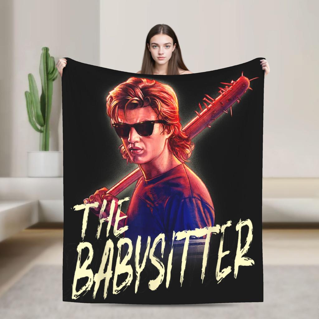 Steve The Babysitter Portrait Blanket Quality Warm Soft Throw Blanket Winter Picnic Couch Chair Fluffy Bedspread