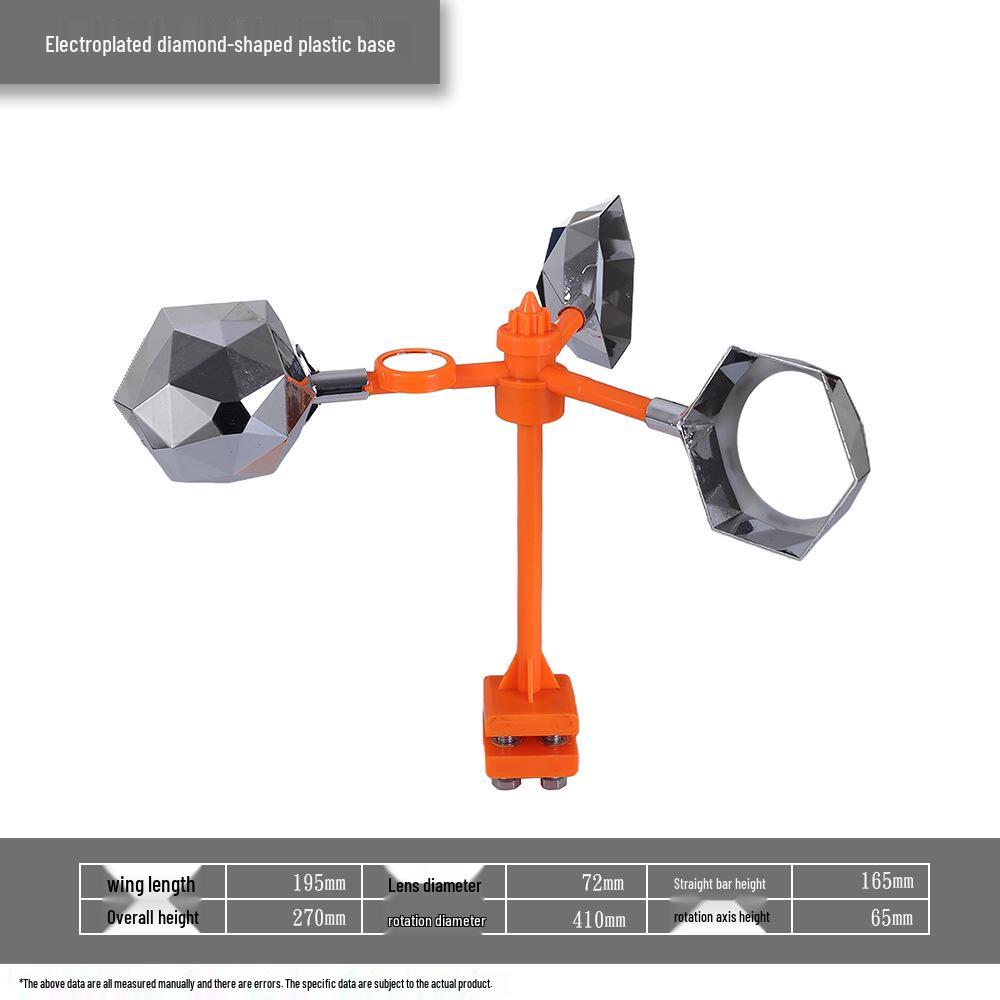 Odblaskowy odstraszacz ptaków zasilany energią słoneczną i wiatrową na farmy zewnętrzne i stawy rybne