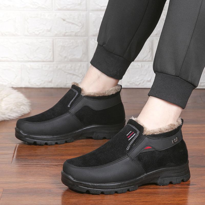 Winter Shoes Men's Casual Plus Size Cotton Boots Padded Men's Shoes Large Size