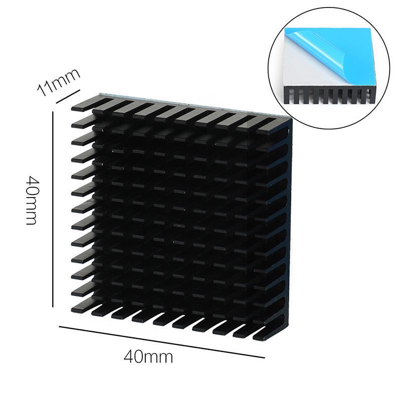 

Алюминиевый радиатор для шагового двигателя 3DSWAY 42 с термопастой, 40x40x11 Stepper motor heat sink