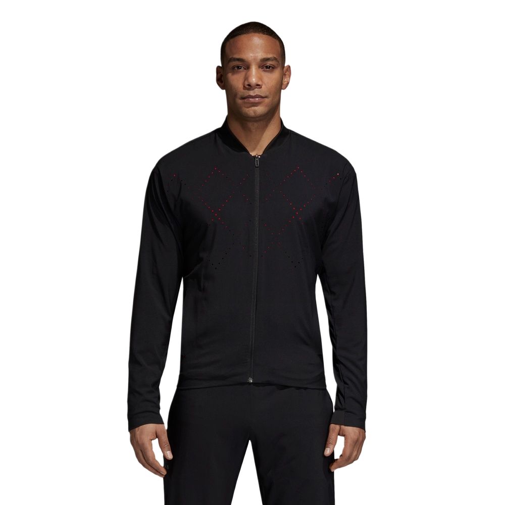 

Adidas Tennis Zip Comfort Long Sleeve Jacket Men Jackets Black CG2514 M