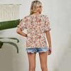 Sommer Damen T-Shirt Shirt Floral Tops Lose Rundhals Pullover T-Shirt
