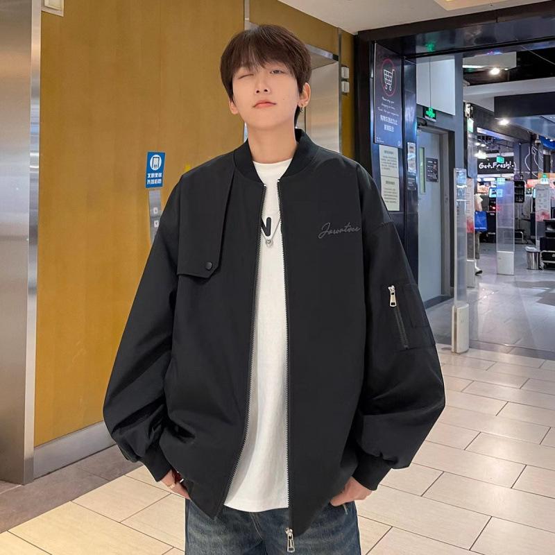 

Бейсбольная куртка мужская весенняя американская модная брендовая куртка-бомбер с воротником-стойкой, тонкая 3XL