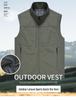 Men's Spring Breathable Outdoor Fishing Vest with Stand Collar and Logo