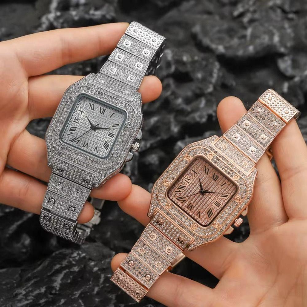 Square Quartz Wristwatch Steel Strap Men Watch Fashion Classic Luxury Business Watch Jewelry Watch