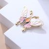 Oliedruppelend Insect Dier Mode Verfijnd Kattenoog Steen Vlinder Anti-reis Broche Speld Vrouwelijke Accessoires Broche Sieraden