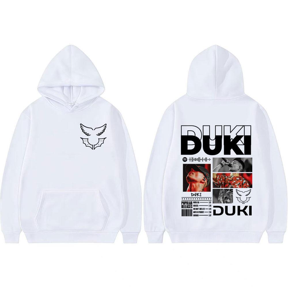 Rapper Duki Ameri World Tour 2025 Printed Long Sleeve Pullover Men's Clothing Vintage Street Pop Music Casual Hooded Sweatshirts