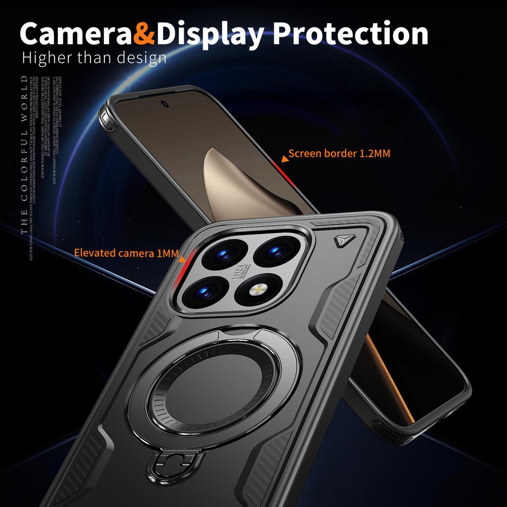 Strong Military Protective Fitted Case for Xiaomi 15T Pro Mi 14t Xiaomi15t Finger Ring Kickstand Holder Cover
