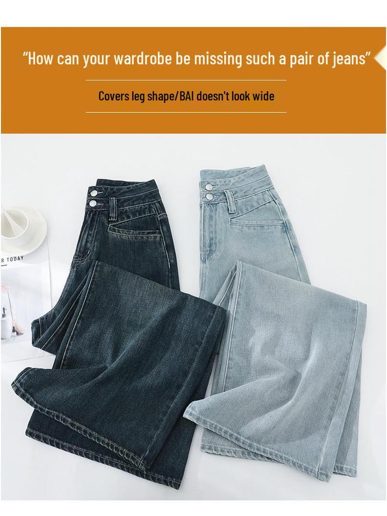 Ultra-Soft High Waist Slimming Denim Culottes – Light Blue