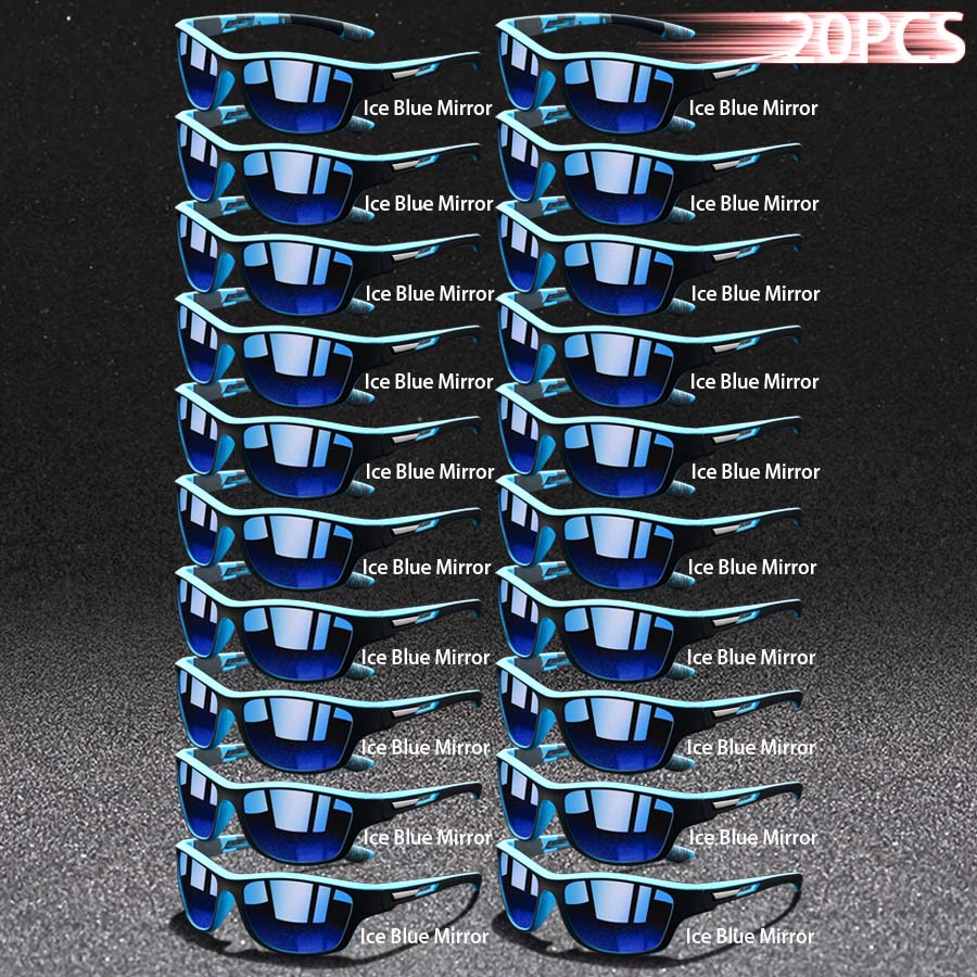 20 PCS Lunettes de Soleil Style Vintage pour Conduire Pêche Sports UV400 Lunettes Homme Femme Course Montagne Homme Lunettes de Soleil