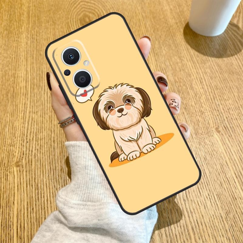 Cartoon Shih Tzu Dog Funda For OPPO Reno 10 11 12 13 14 Pro 14F 13F 12F 11F 7 8 Lite OPPO Find X5 X8 X9 Pro Case