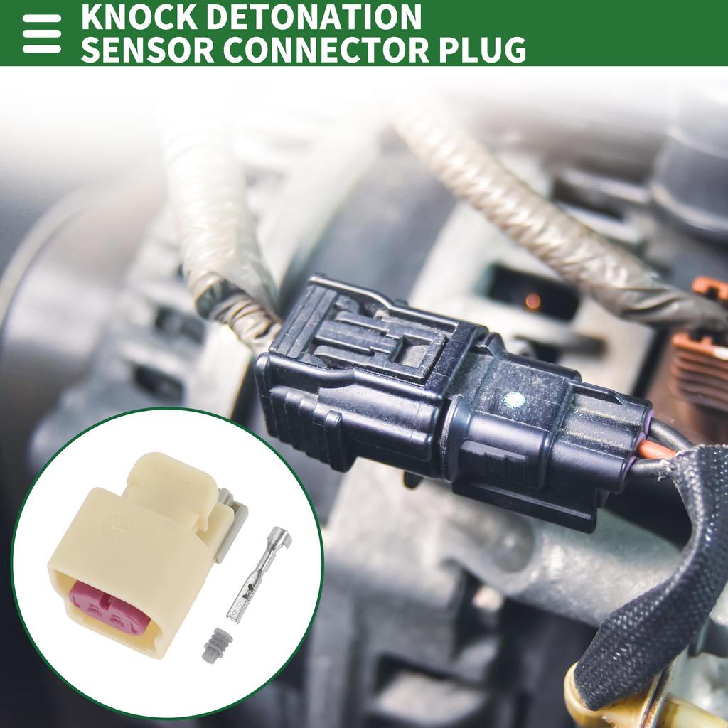 Conector Plug Senzor de Detonare Motoforti Plastic Cupru Cositorit Conector Terminal Fir Femelă pentru Chevrolet 13580877 Bej Impermeabil