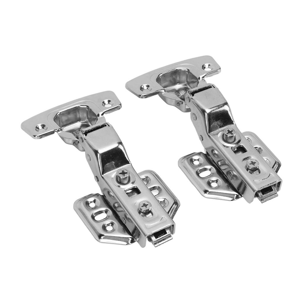2Pcs Cabinet Hinges Stainless Steel 2.0mm Thick Thicken Base Electroplating Bright Wardrobe Hinge for Kitchen Bathroom