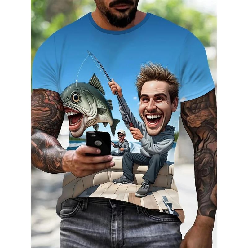 Fun T-shirt Parody 3D Printed Top Men's Women's Short Sleeved T-shirt Super Street Top Casual Simple Men's Clothing Tshirt