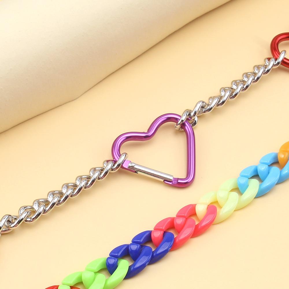 Acrylic Star Belt Chain Double Layer Cross Pants Chain Long Heart Waist Chain Hipster