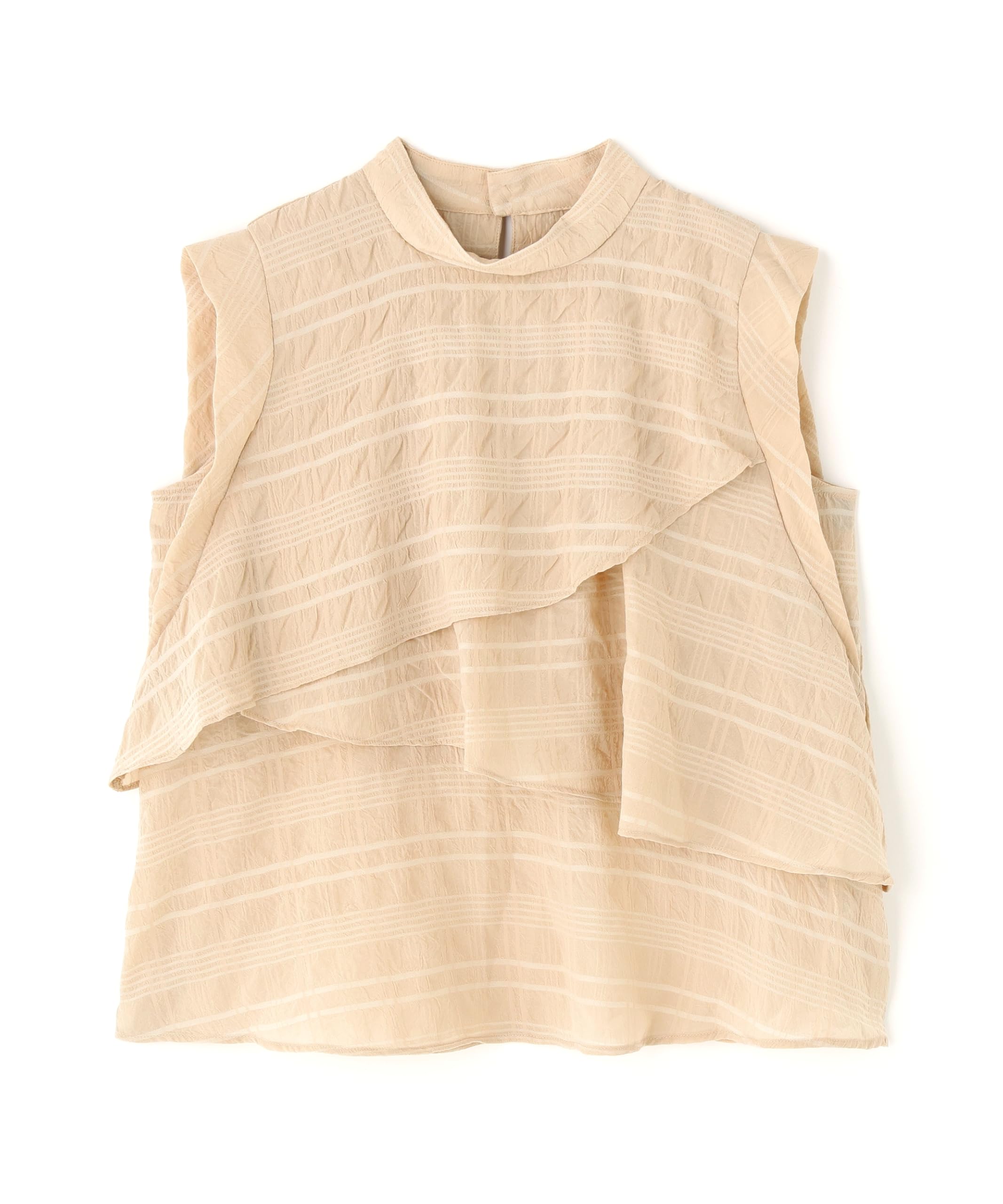 

Beauty Soccer Check Ruffle Blouse [Natural Basic] бежевый