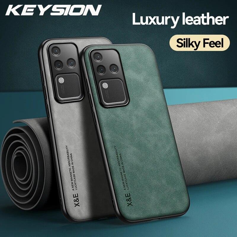 

Роскошный чехол из искусственной кожи KEYSION в стиле ретро для VIVO V30 5G V30 Pro 5G, мягкий силикон + противоударная задняя крышка для телефона из поликарбоната для VIVO V30 Pro 5G