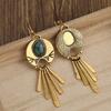 Retro Bohemian New Imitation Turquoise Inspired Elegant Tassel Earrings Fashion Women's Festival Party Jewelry Accessories Gifts
