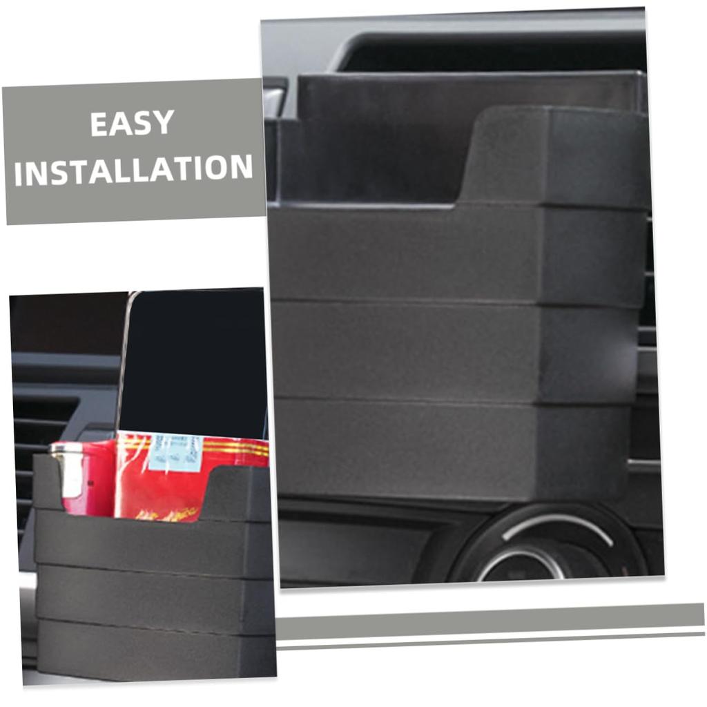 GLEAVI Car Trash French Fries Holder with Sauce Cup Vent Clip for Sauce