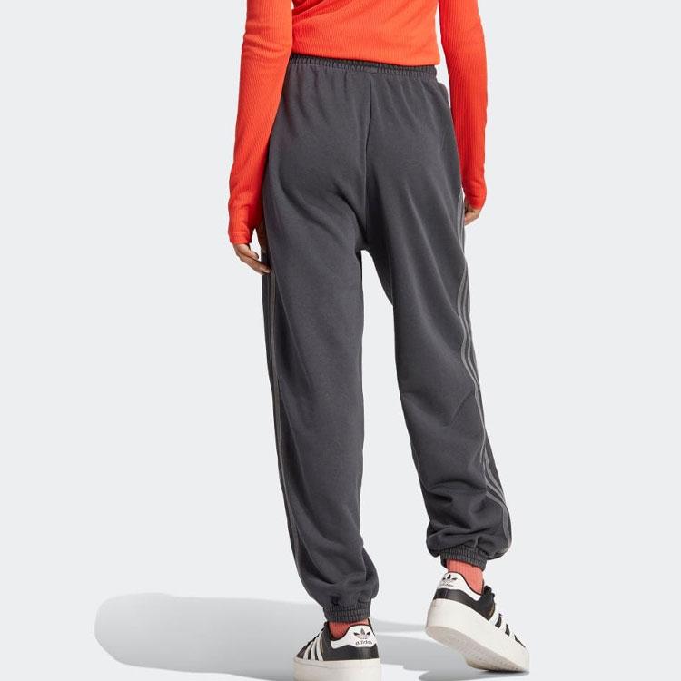 Adidas Originals Trefoil Logo Embroidered Taped Joggers Women Bottoms Carbon-Black IP7140