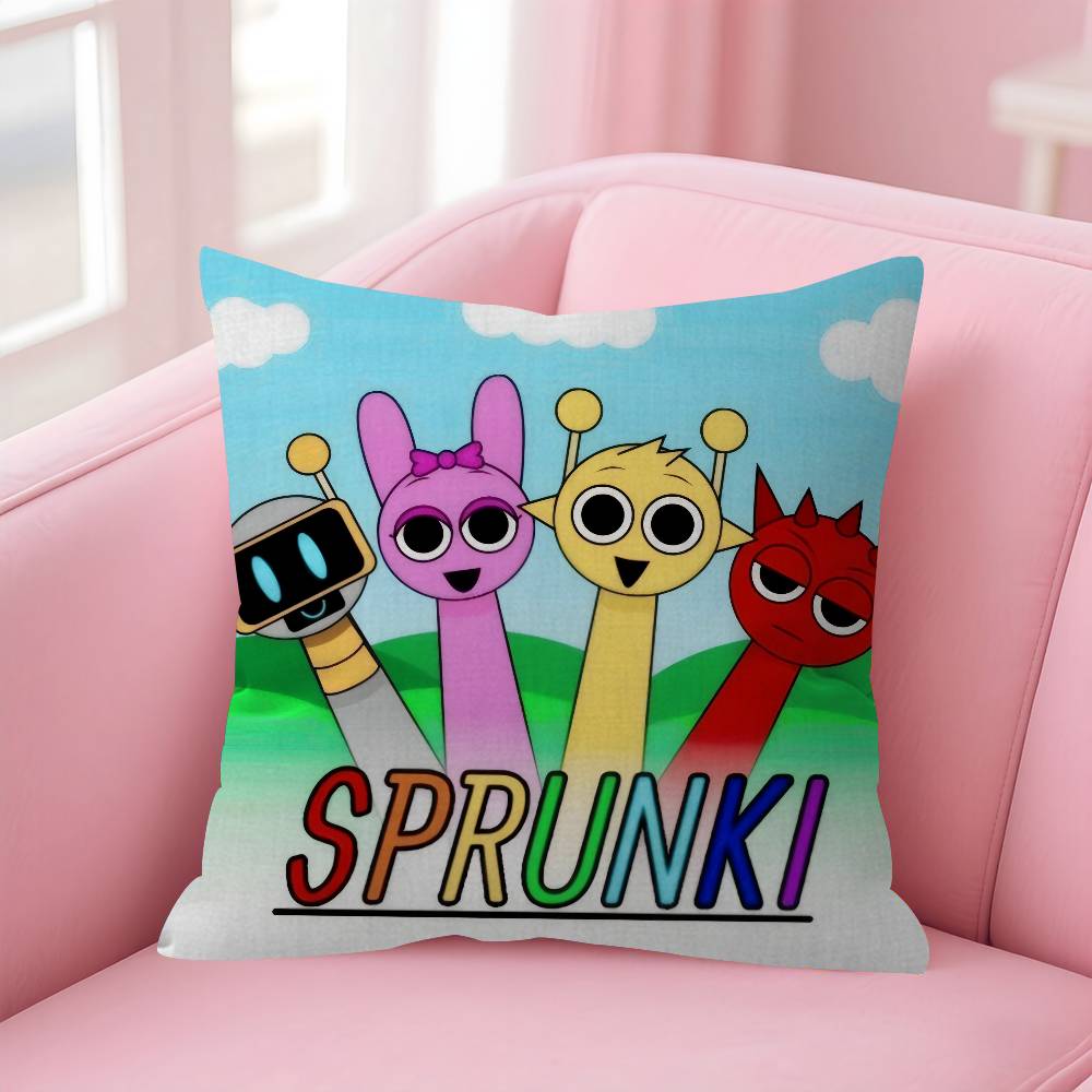 Game SSprunki fun Pillow Gifts Home Office Furnishings Bedroom Sofa Car Cushion Cover case 45x45cm