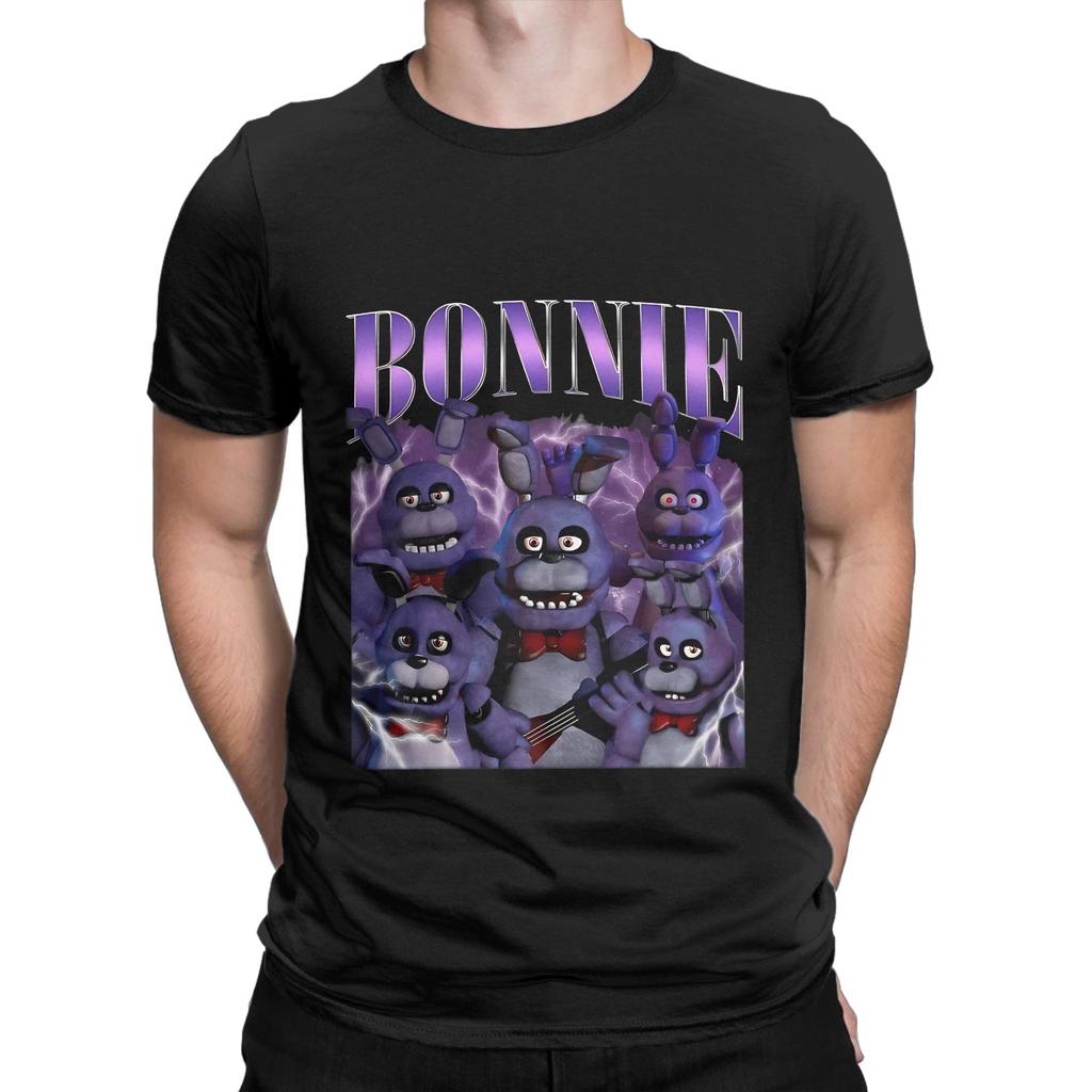 Vintage Five Nights At Freddy Bonnie Novelty Graphic 100 Cotton TShirt FNAF Tees Tops For Unisex