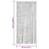 Fly Screen Curtain Grey 90x220 Cm Chenille