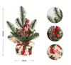 Wooden PVC Christmas Tree Centerpiece Tabletop Flower Arrangement Decor for Holiday Gifts Festive Xmas Decoration Accessories