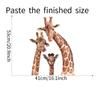 Cartoon Giraffe Family Wall Sticker Nakleyka for Kids Bedroom Nursery Bedroom Detskaya Entrance Hall Decor Decoration
