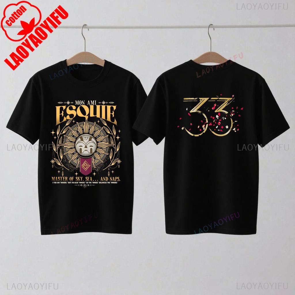 Koszulka Esquie Clair Obscur Expedition 33 Zabawna koszulka Esquie dla graczy dla fanów Prezent Moda letnia Casual Miękka bawełna Krótki rękaw Top