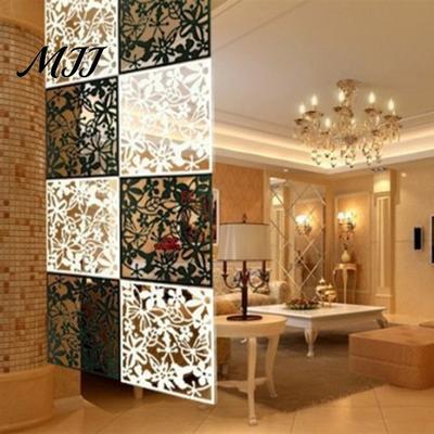 Hanging Partition Panel 5Pcs Room Divider Panel, Hollow Flower Butterfly Bird Wall Screen, Decor Square Decorative for Home Living