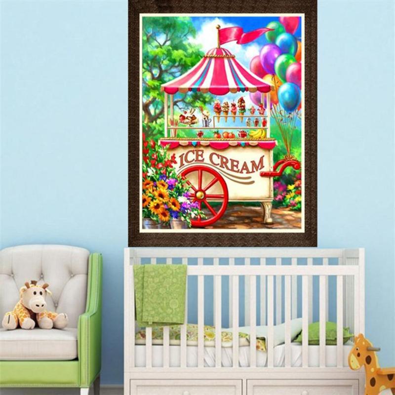 5D Diamond Ice Cream Painting DIY Embroidery Cross Stitch Home Decor Gifts