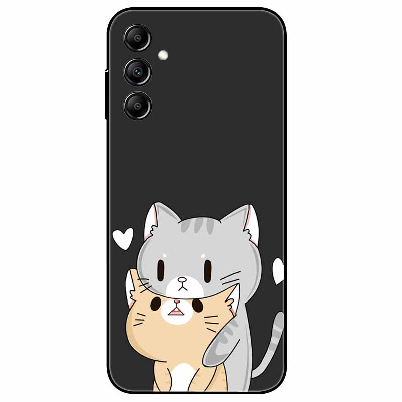 Silicone Phone Case For Samsung Galaxy A54 5G A34 A14 A24 Cover TPU Protective Soft Cat Para Funda for SAMSUNG A54 A 54 Fashion