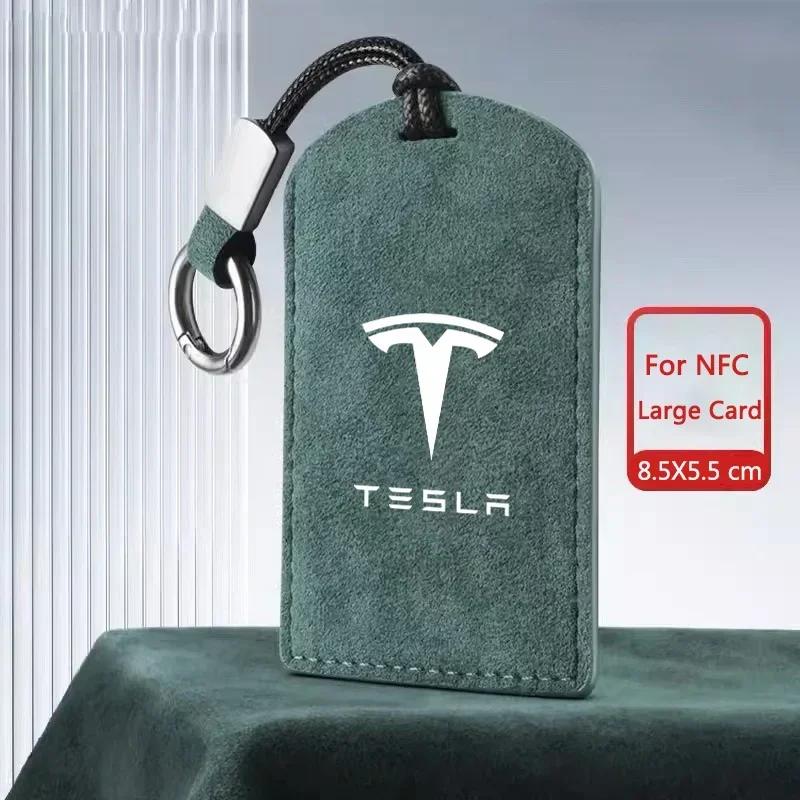 Samolepka na auto Tesla Semišový obal na NFC klíčovou kartu do auta Kryt Klíčenka Držák Obal na klíče Pro Tesla Model 3 Y 2020 Klíčenka Styling auta