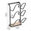 Pot Lid Holder Carbon Steel Cover Storage Rack Easy to Install Cookware Grid Wall Mount