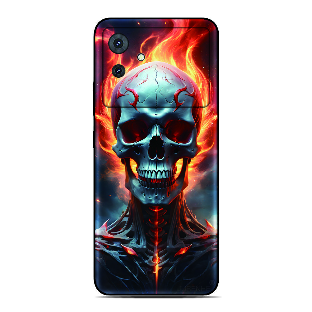 

Flame Skull Phone Case For OPPO A6x A6T A6 A3 A5 Pro A3X A5x 4G 5G A17 A17K A80 A78 A58 A54 A76 A98 A55 A53 A2X Back Cover OPPO A78 4G