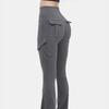 Women High Waist Flare Yoga Pants Butt Lifting Cargo Flare Leggings Soft Workout Trousers