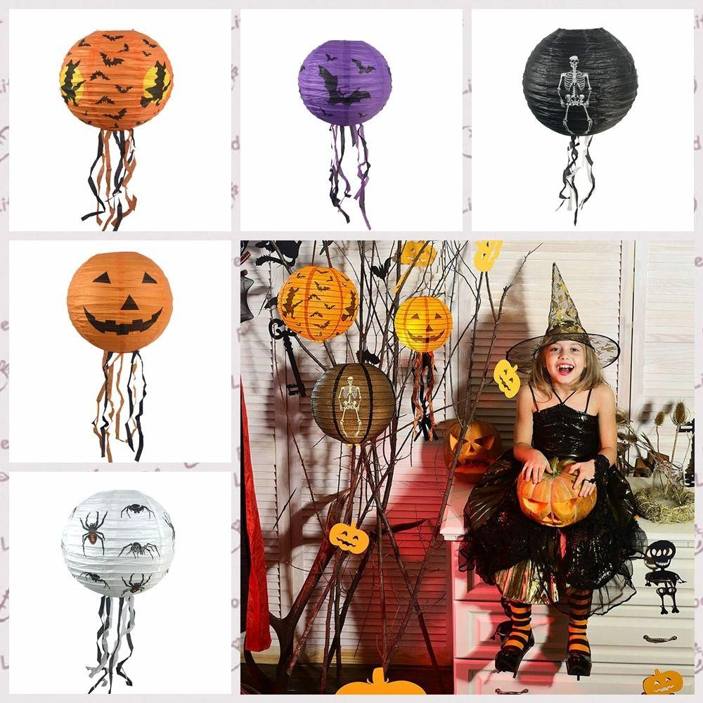 

Bat Hangingn Tassels Lantern Skeleton Halloween Paper Lanterns Funny Hotel
