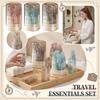 Tragbares Reise-Sprühflaschen-Set Nachfüllbare Mini-Behälter Auslaufsicheres Design für Toilettenartikel Parfüm Hautpflege-Lotion und Kosmetische Flüssigkeiten