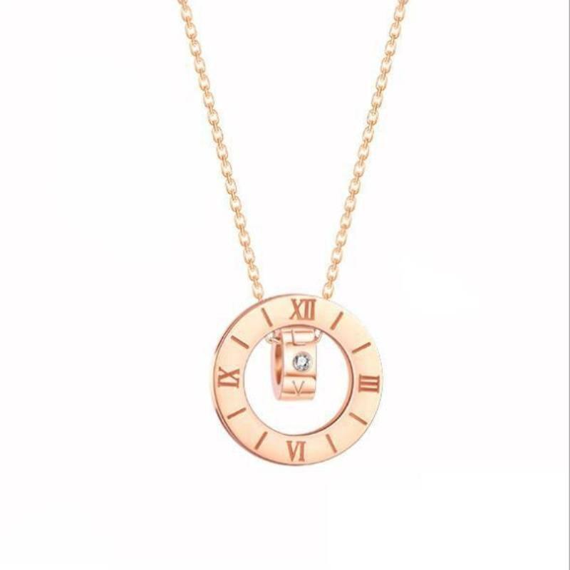 Fashion Four Leaf Clover And Heart Chain Necklace With Decoration Rhinestone