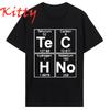 New Funny Graphic Unisexs Tshirt Te C H No Techno Pop Music Short Sleeved Tees Unisex Tshirt Oneck Unisex Top Unisexs Clothing